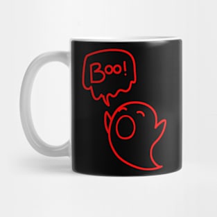 Cute Ghost Minimalist Aesthetic Halloween Design Mug